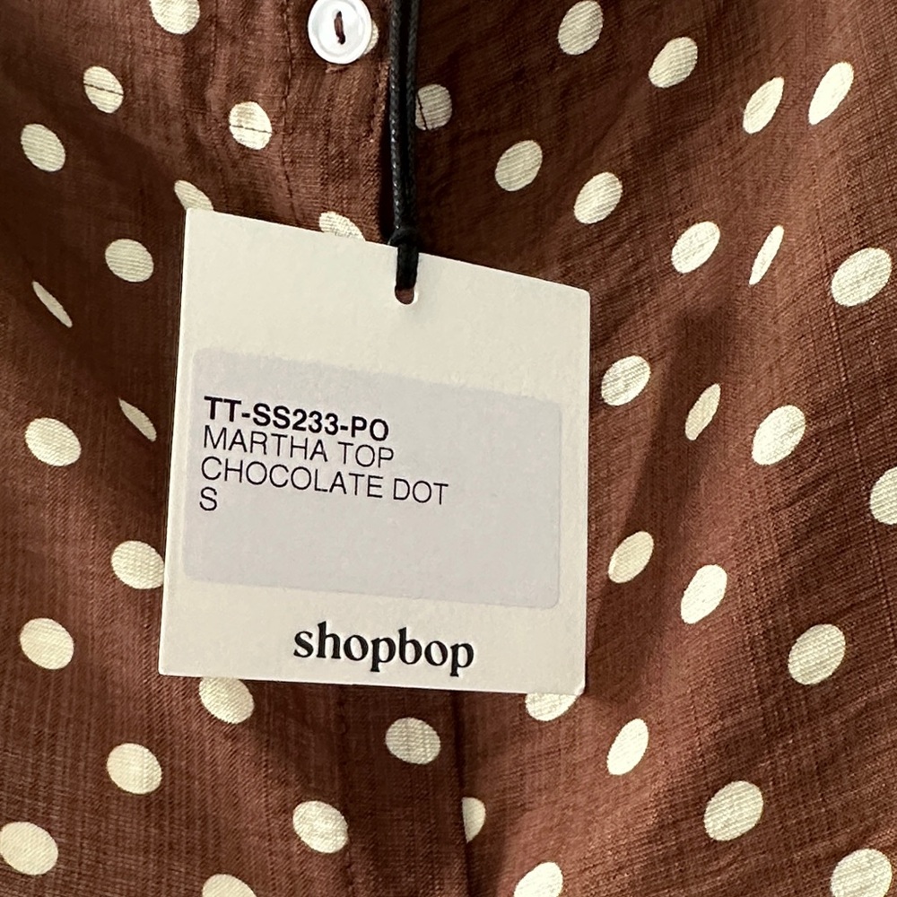 🆕 LE BOP | Brown Polka Dot Crop Top (size S) - Picture 7 of 8